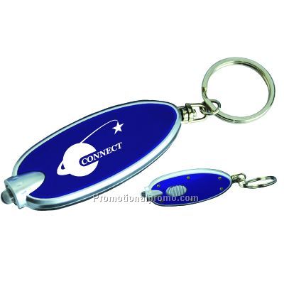 Oval Keychain Light - Blue