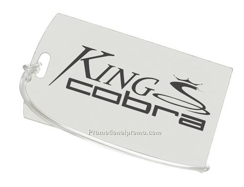 Rectangular Golf Bag Tag w/Clear Loop Strap
