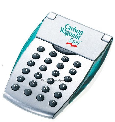 Robotic Flip Top Calculator - Green
