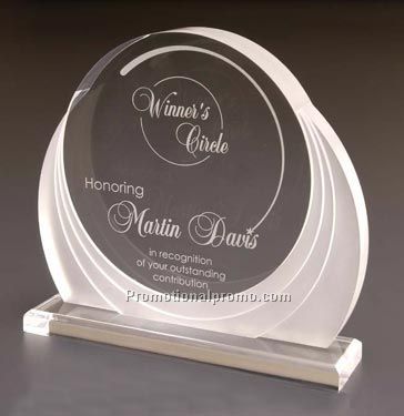 Round Award w/ Beveled Base