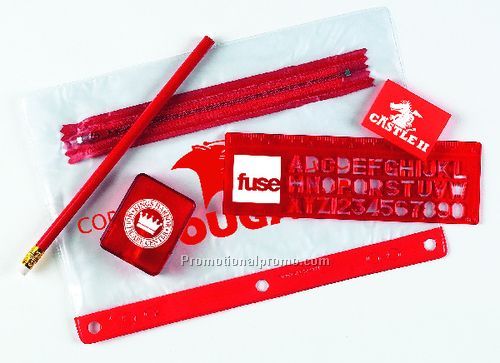 SCHOOL KIT W/ 3 HOLE ZIPPER CASE