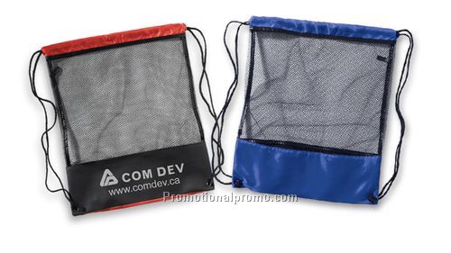 SEE-THRU MESH DRAWSTRING BACKPACK