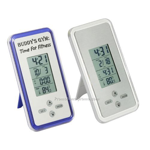 SLIMLINE TIME AND TEMP CLOCK