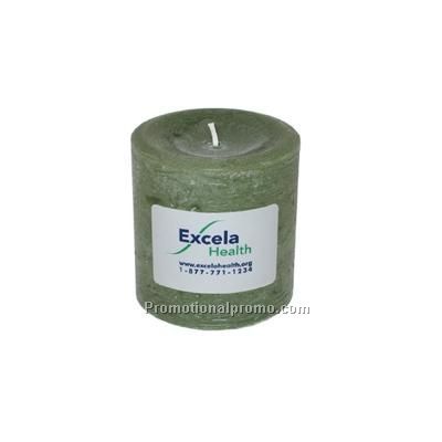 Sage/Sage Green - Scented Pillar Candle