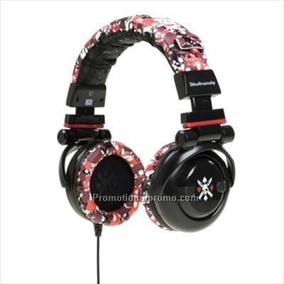 Skull Candy  Buds on Skull Candy Full Sized Headphones   Red Print China Wholesale