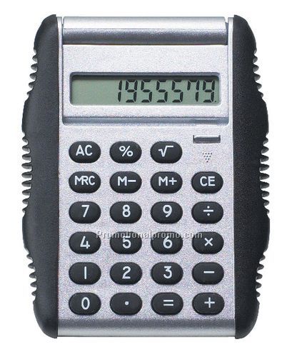 Small Automatic Flip Top Calculator - Silver/Black