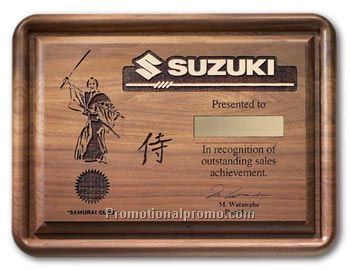 Solid Walnut Plaque - Gallery Bevel - 9