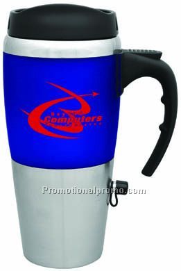 Steel City Dual Connect USB Heater Mug-18 oz.Blue