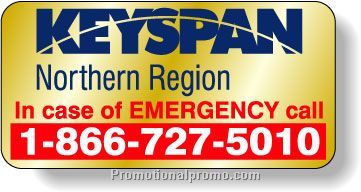 Stock Shape Brite Gold Foil Paper Roll Labels - Rectangle with round corners