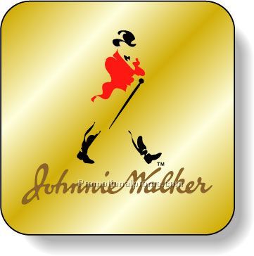 Stock Shape Brite Gold Foil Paper Roll Labels - Square with round corners