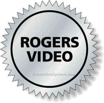 Stock Shape Brite Silver Foil Paper Roll Labels - Seal with serrated edge