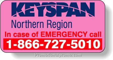 Stock Shape Fluorescent Pink Roll Labels - Rectangle with round corners