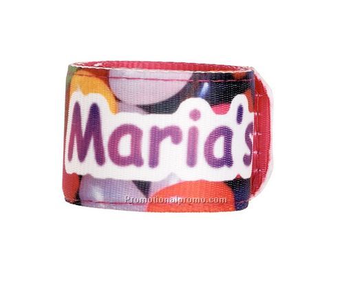 Sublimated thin nylon slap bracelet