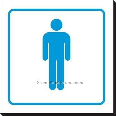 Symbol Sign - Men's Washroom 6" x 6"