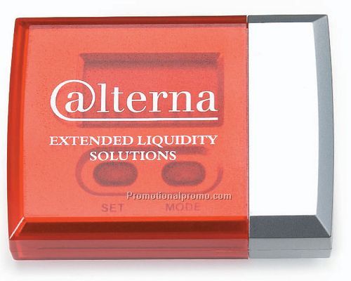 Travel Alarm Clock - Translucent Red