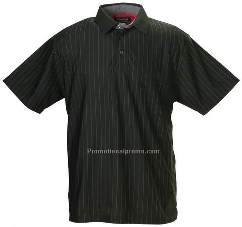 Vertical Stripe Short Sleeve Golf Shirt
