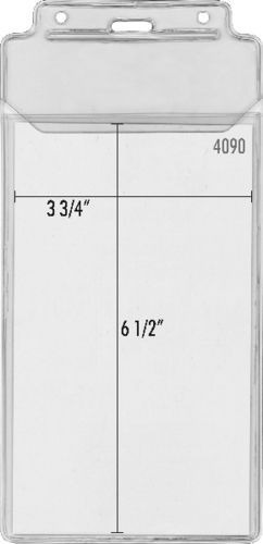 Vinyl convention ID badge holder pouch #4090