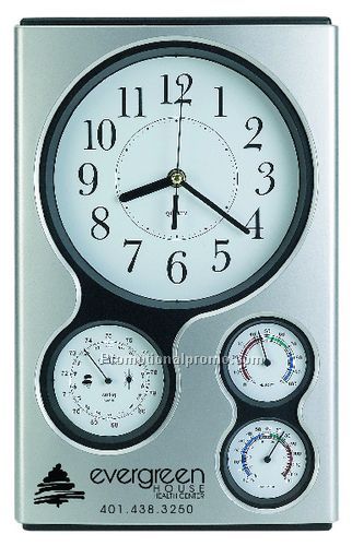 WEATHER STATION WALL CLOCK