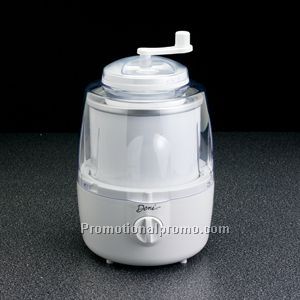 White/Clear Ice Cream Maker with Candy Crusher