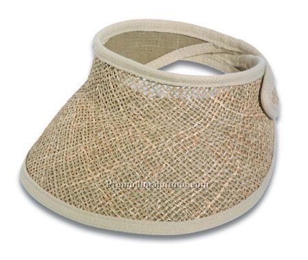 straw visor / crossover velcro closure