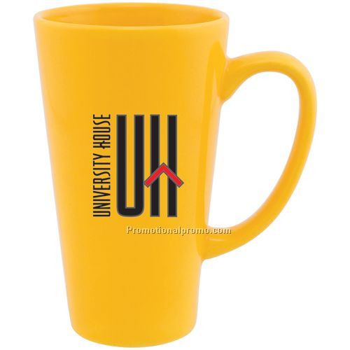 tall latte - 16 oz - glossy yellow