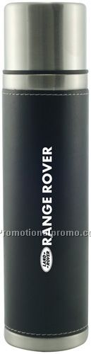vacuum thermal bottles - 16.5 oz - black leatherette