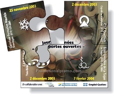 .020 4 Piece Magnetic Puzzles - Square