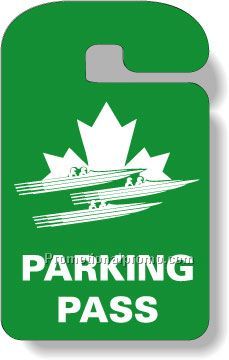 .020 Stock Shape White Gloss Vinyl Plastic Parking Tags
