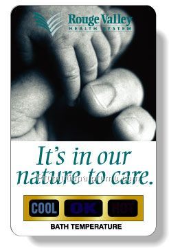 .020 White Gloss Vinyl Plastic Bath Thermometers