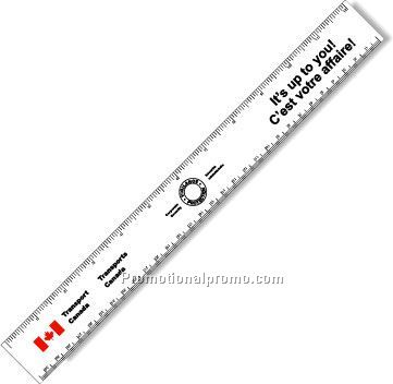 .040 White Matte Styrene Plastic 12" Rulers / with square corners