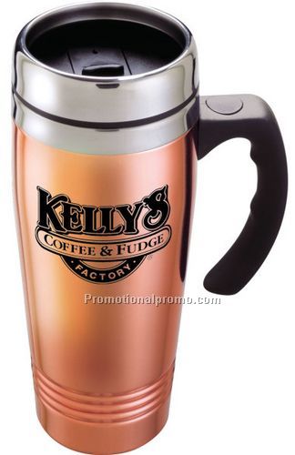 14 oz. Copper/Stainless Travel Mug