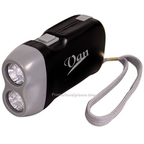 2 LED HAND PRESS FLASHLIGHT