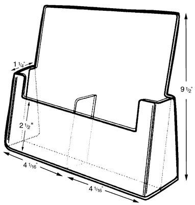 2-Pocket TRI-FOLD Brochure holder