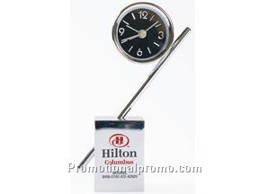 Abstract analog chrome desk clock