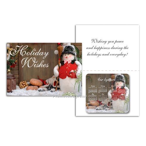 Bi-Fold Greeting Card with Magnetic Calendar