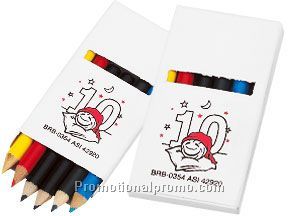 Boxed 6 color pencils set