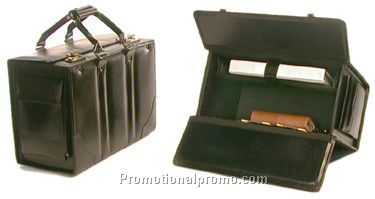 Burgundy Leather Double Handle Catalog Case