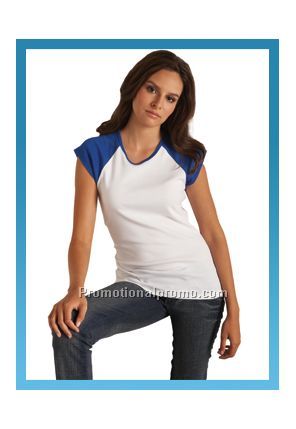 CAP SLEEVE RAGLAN T-SHIRT