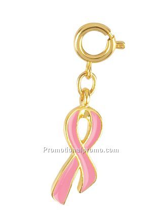 Cellphone/Shoe Charms/Zipper Pulls-Pink Ribbon charm