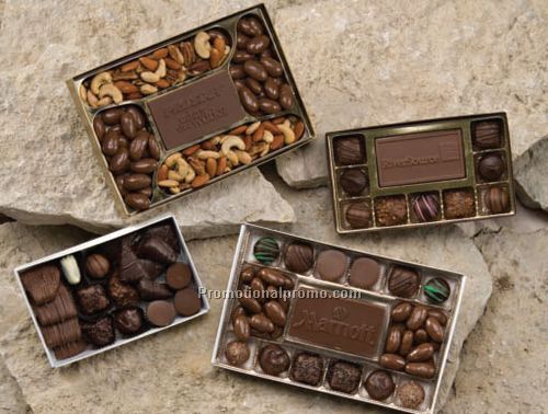 Centerpiece Business Card w/Nuts & Assorted Chocolates