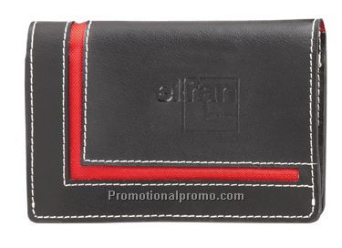 Checkerboard Leather Card Holder