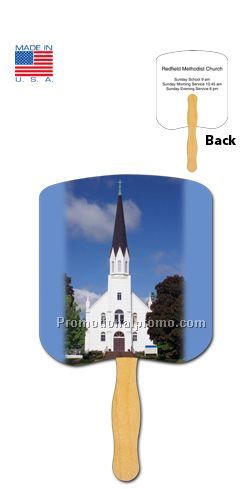 Church Stapled Religious Fan