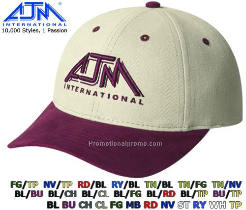 Constructed Contour Style. Heavyweight Brushed Cotton Drill, 6 Panel Caps