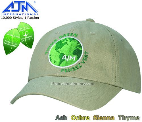 Contour Style. Natural Dyed, Organic Cotton, 6 Panel Caps