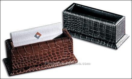 Croco Leather Business Card Holder