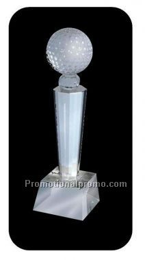 Crystal Golf Ball Trophy