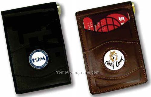 Deluxe Leather Money Clip w/ Ball Marker