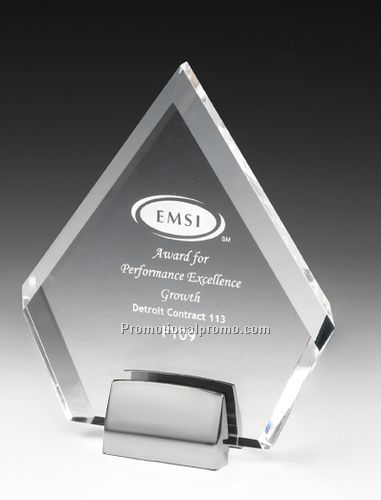 Diamond Award with Chrome Base and Laser Imprint
