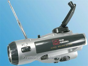 Dynamo crank flashlight & radio