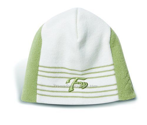 Fine Knit Argyle Beanie with Polar Fleece Inserts and Argyle Design